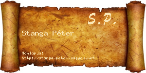 Stanga Péter névjegykártya